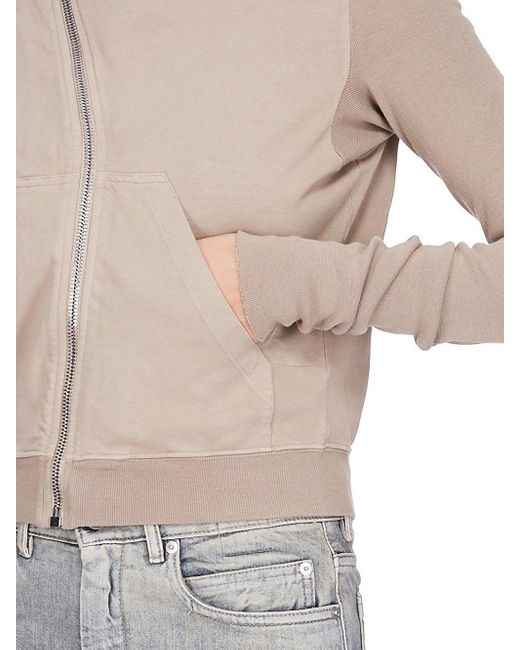 Rick Owens Gray High-Neck Zip-Front Jacket
