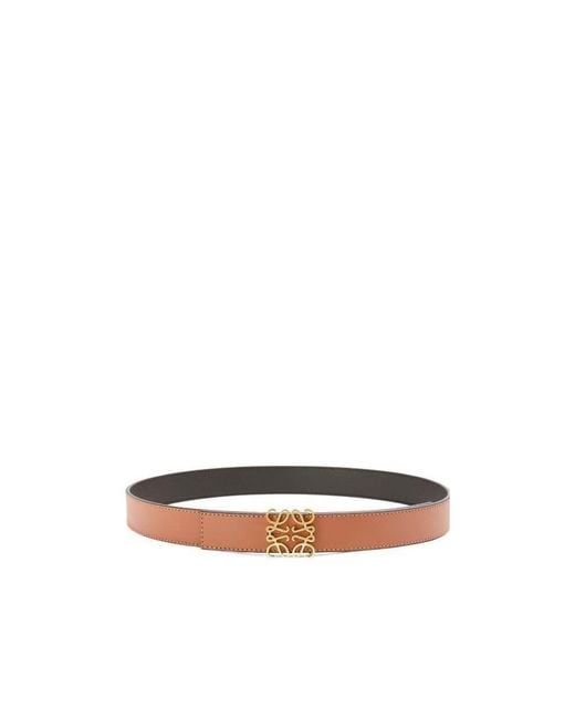 Loewe White Logo Buckled Reversible Belt