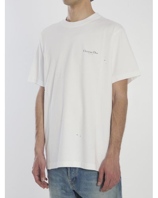 Dior White Short-Sleeved T-Shirt for men
