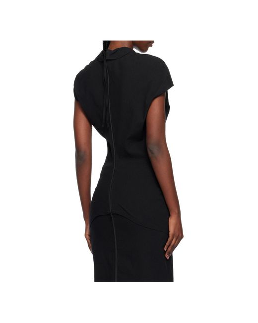 Issey Miyake Black Button-Fastening Short-Sleeve Top