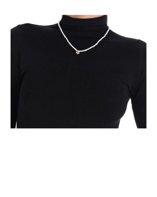 COACH White Heart-Shaped Pendant Necklace