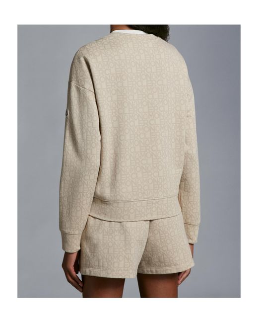 Moncler Natural Monogram Jacquard Oversized Sweatshirt