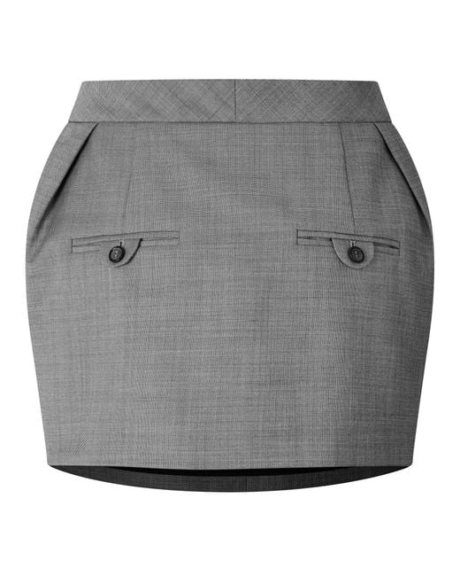 Magda Butrym Gray Mini Skort Covered