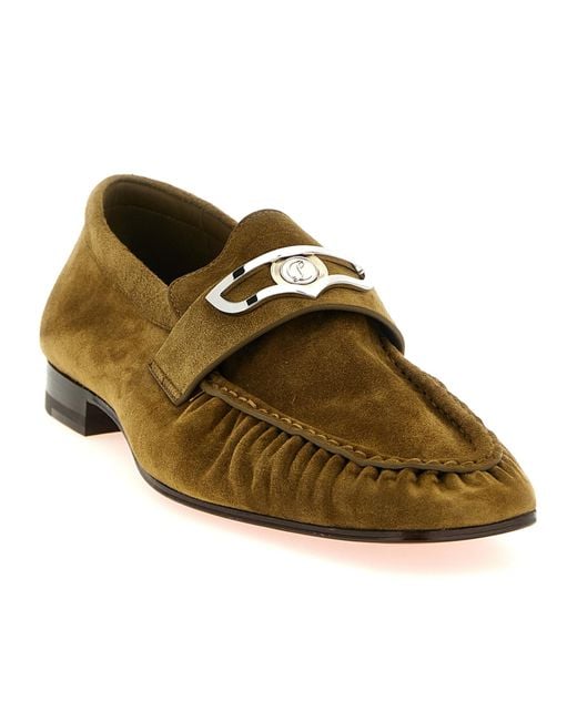 Christian Louboutin Brown Mocallista Loafers for men