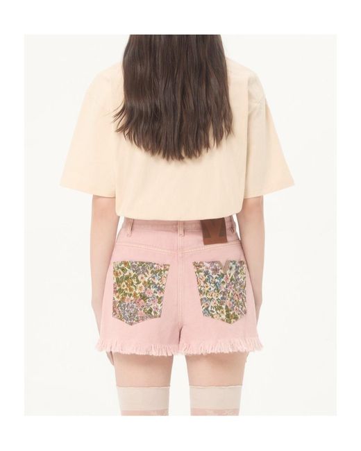 Valentino Natural Logo Embroidered Crewneck T-Shirt