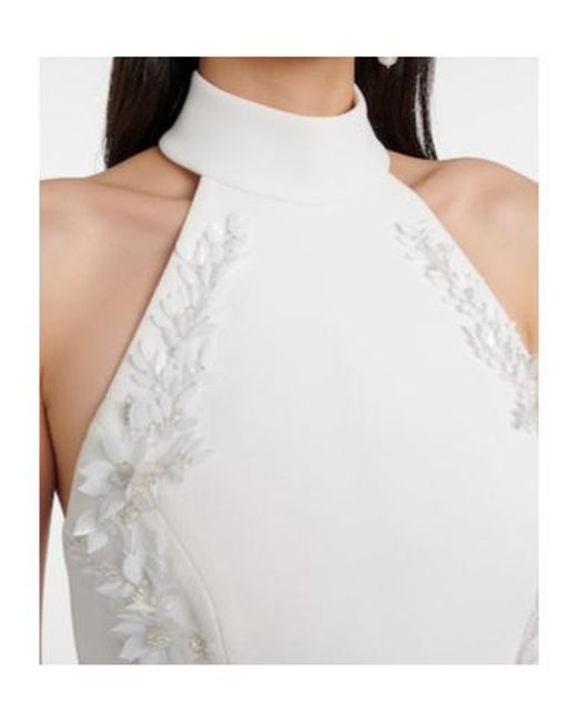 Rebecca Vallance White Bridal Xanthe Floral-Applique Gown