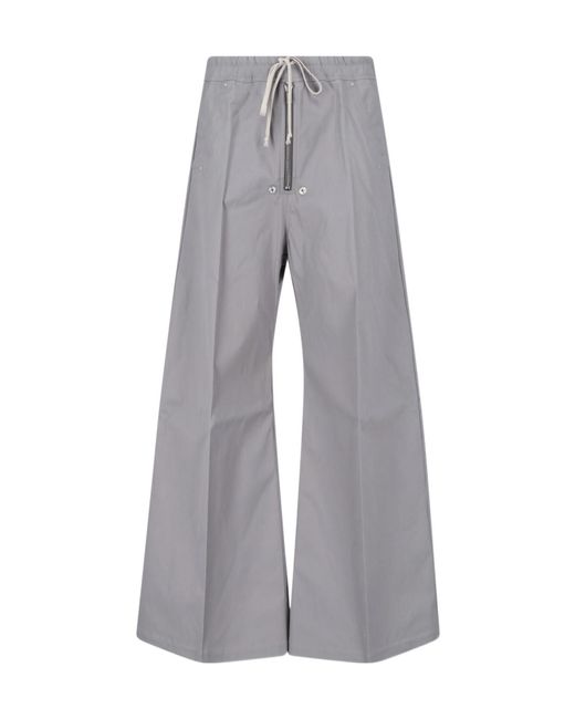 Rick Owens Gray Drawstring Casual Pants for men