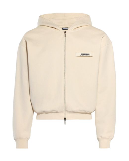 Jacquemus Natural The Gros Grain Zipped Hoodie for men