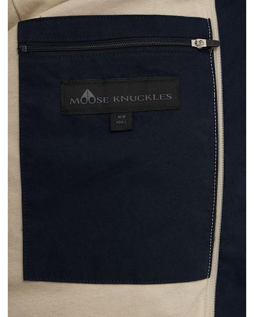 Moose Knuckles Blue Bomber Jacket for men