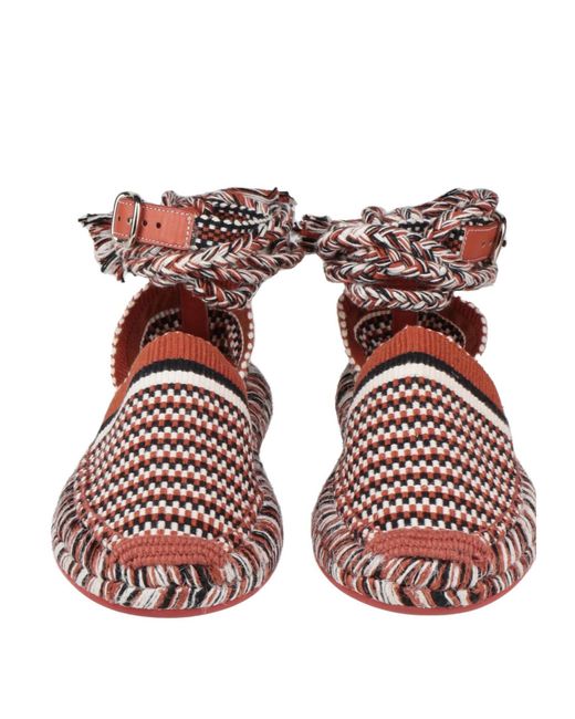 Chloé Brown Colored Woven Jute Sole Sandals