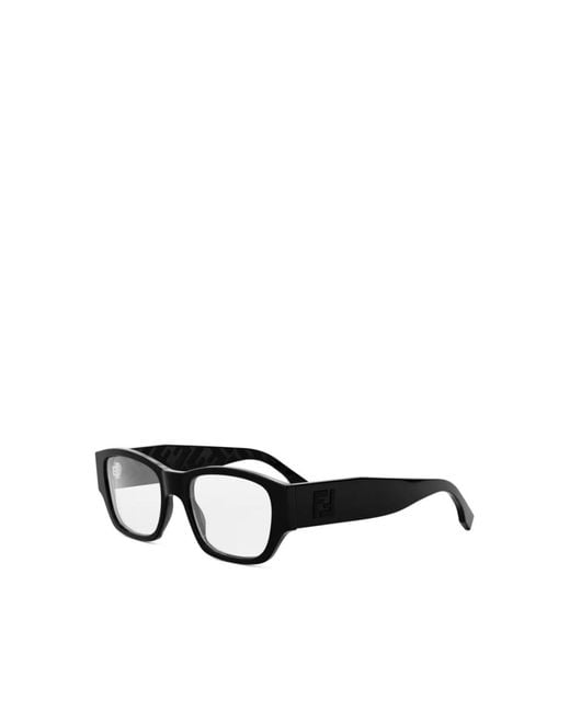 Fendi White Eyewear Rectangular Frame Glasses for men