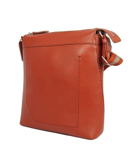 Bally Orange Logo Shoulder Bag for men
