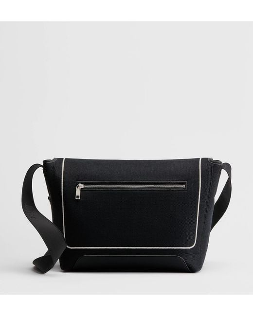 Dior Black Medium Jett Messenger Bag With Flap for men