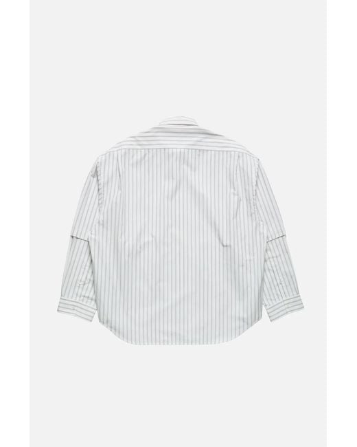 Acne White Double Sleeve Button-Up Shirt for men