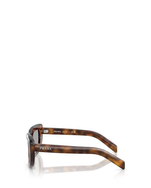 Prada White Eyewear Cat Eye Frame Sunglasses