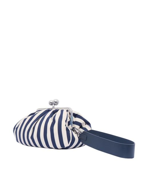 Weekend by Maxmara Blue Striped Pasticcino Bag