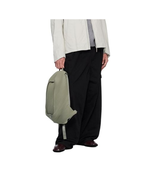 Issey Miyake Green Pleated Backpack for men