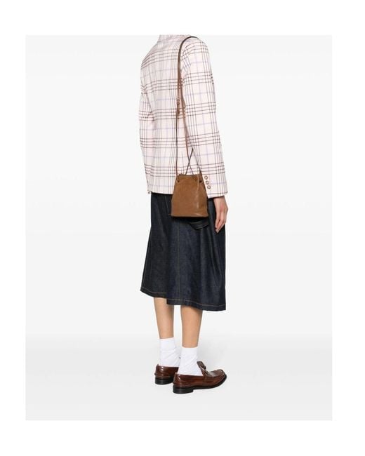 Miu Miu Brown Drawstring Shoulder Bag