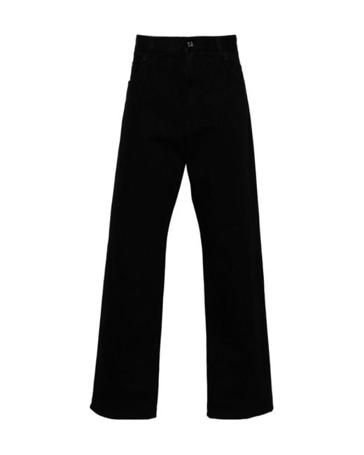Dolce & Gabbana Black High-Rise Regular Fit Jeans for men