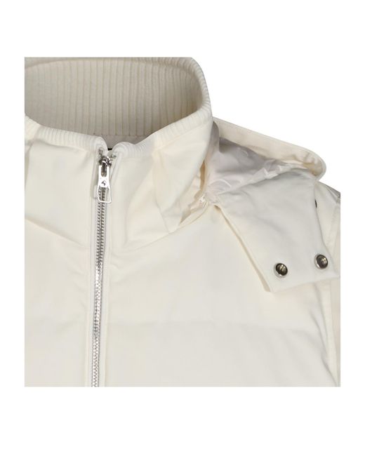 Montecore White Hooded Padded Gilet for men