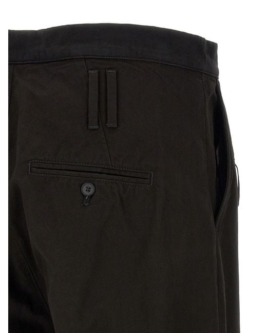 NAMACHEKO Black Trireme Drawstring Wide-Leg Pants for men