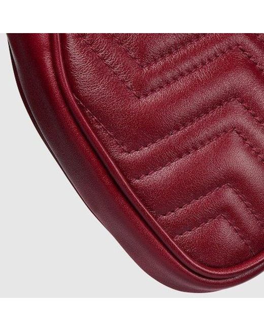 Gucci Red Gg Marmont Mini Bag