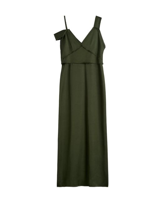 Totême Green Totême V-Neck Slip Dress