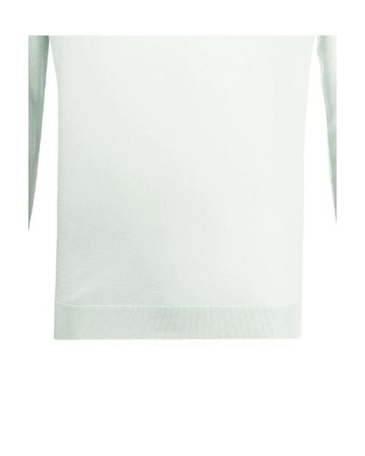 Prada White Knitted Long-Sleeve Jumper for men