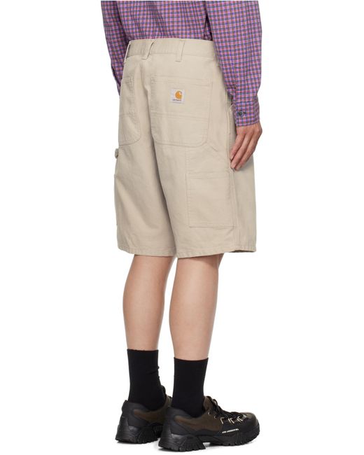 Carhartt White Single Knee Shorts for men