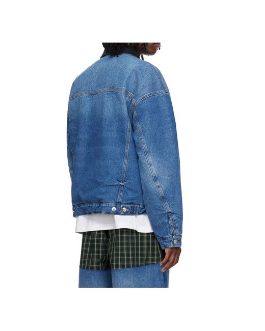 Alexander Wang Blue Long-Sleeve Denim Jacket for men