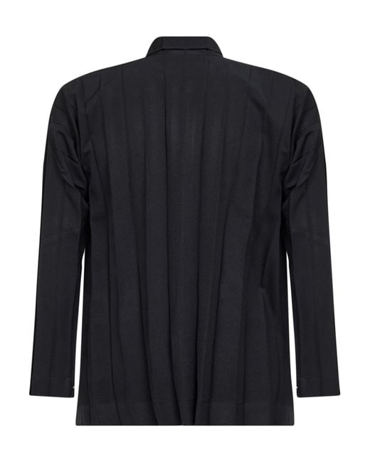 Homme Plissé Issey Miyake Blue Long Sleeve Shirt for men