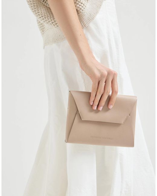 Brunello Cucinelli Natural Bc Duo Pochette Bag