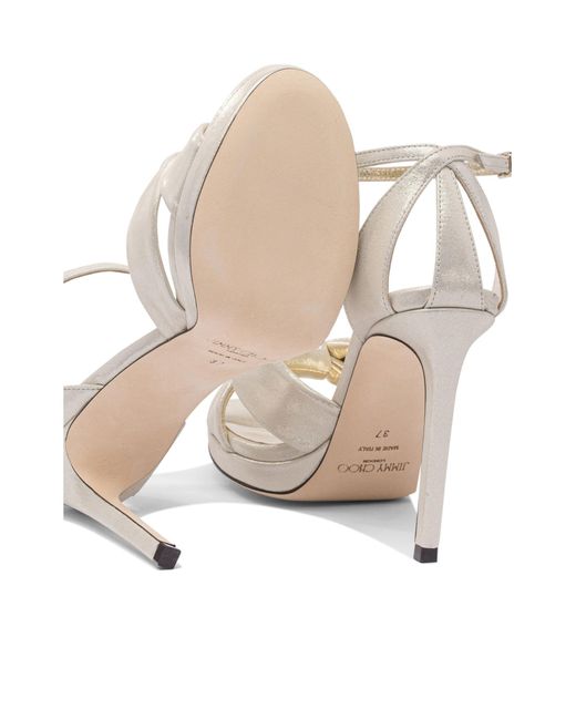 Jimmy Choo White Open-Toe High-Heeled Sandals