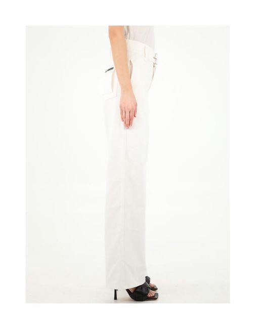 Jil Sander White Wide-Leg Denim Jeans