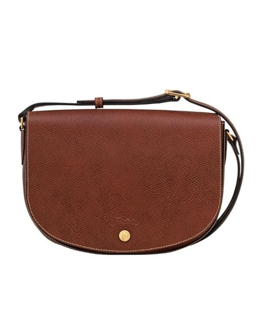 Longchamp Brown Medium Épure Leather Crossbody Bag