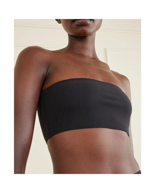 Alaïa Black Solid Color Bikini Tops