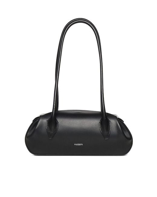 Yuzefi Black Oyster Mini Shoulder Bag