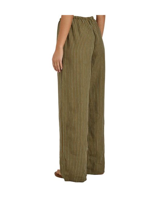 Staud Green Stripe Casual Trousers