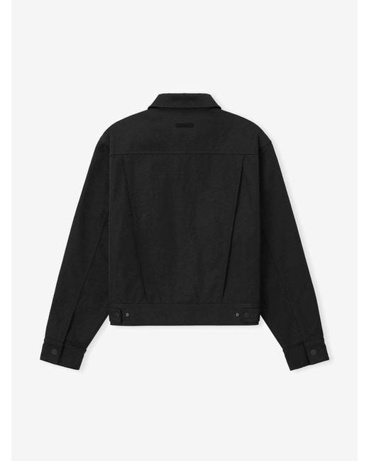 Fear Of God Black Textured Trucker Jacket for men