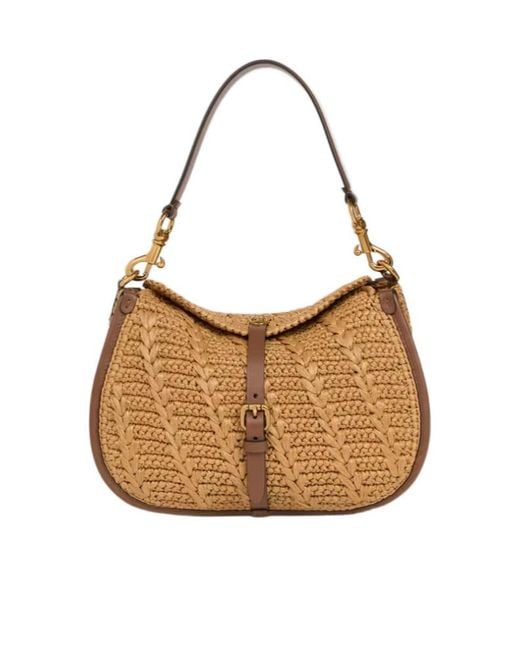 Etro Brown Interwoven Medium Pony Bag