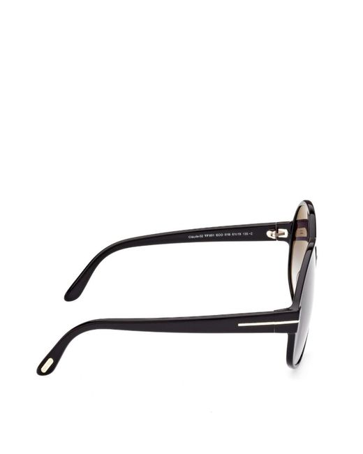 Tom Ford White Eyewear Geometric Frame Sunglasses