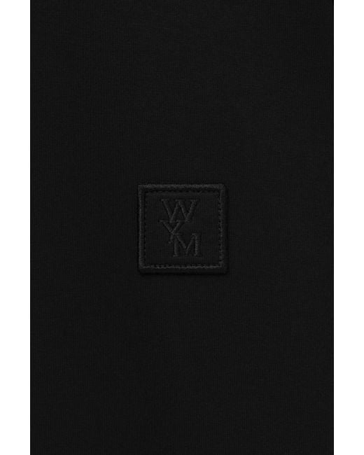 Wooyoungmi Black T-Shirt With Floral Pattern On The Back for men
