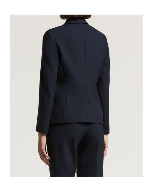 Peserico Blue Single-Breasted Tailored Blazer