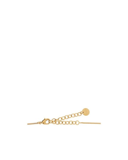 Ferragamo Metallic Pearl Pendant Necklace