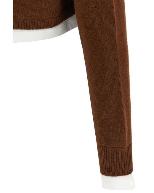 Miu Miu Brown Cropped Sweater