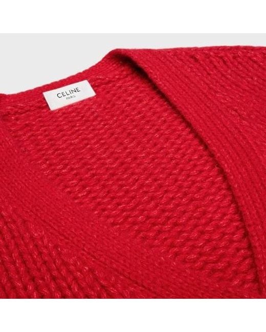 Céline Red Cardigan