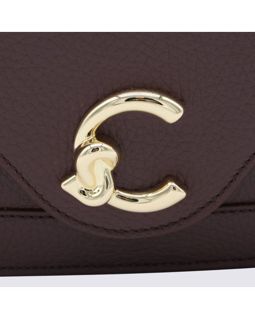 Coccinelle Purple Flap Logo Shoulder Bag