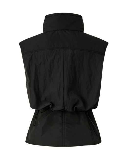 Pinko Black Sleeveless Drawstring Down Jacket