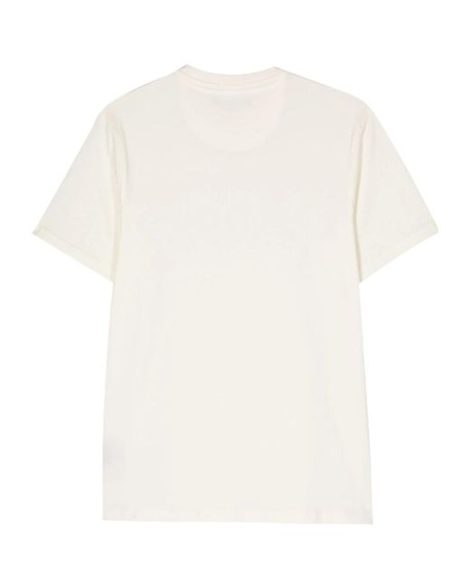 Barbour White Logo-Print Cotton T-Shirt for men