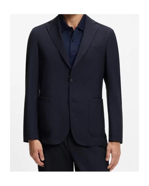 Boss Blue Boss Single-Breasted Slim Fit Blazer for men